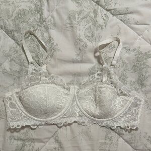 Elegant White Lace Bra